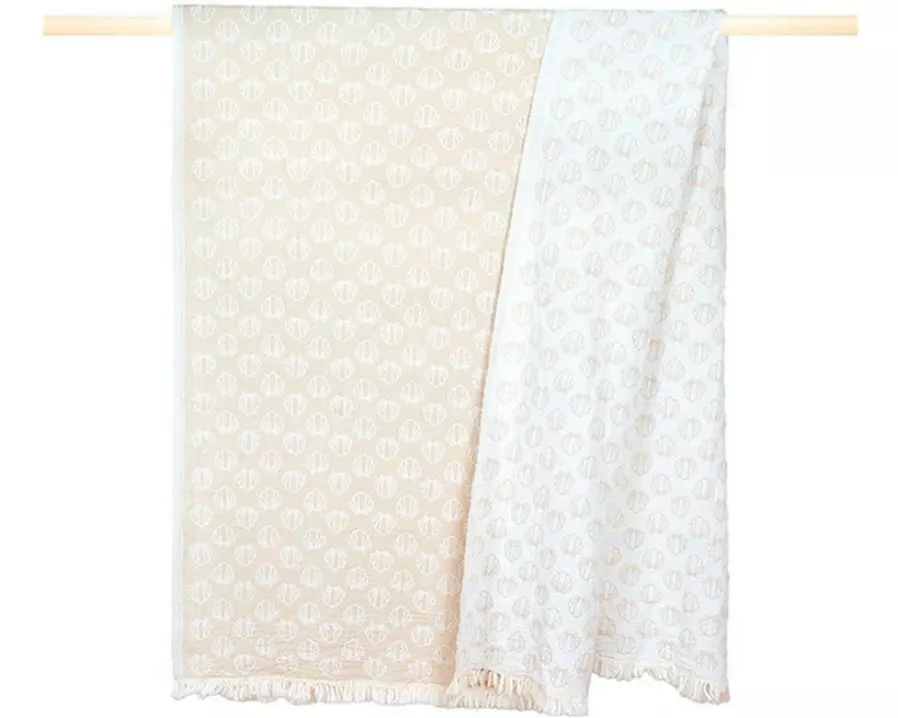 pad Strandtuch Shell Beige, 100 x 180 cm