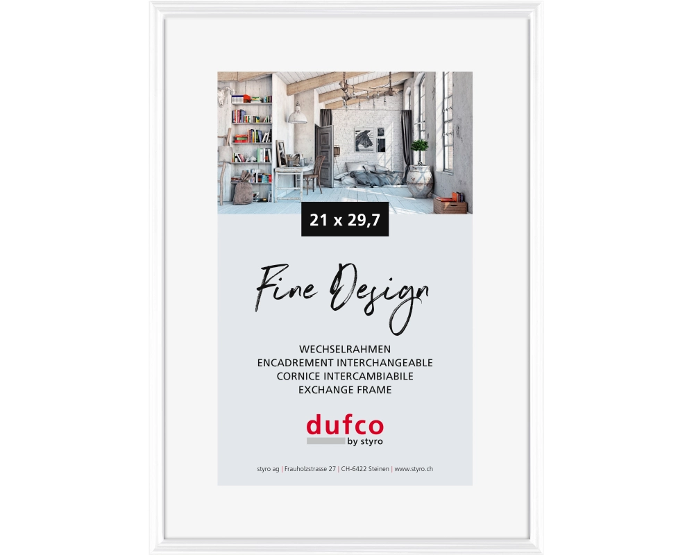 DUFCO Bilderrahmen 21x29.7cm 1400.40039 Fine Design weiss
