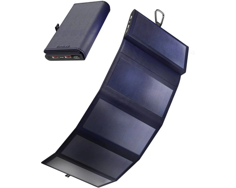 SunSlice Powerbank Electron 8W Sol – Blau, 10000 mAh