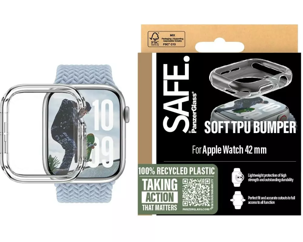 SAFE. Displayschutz TPU Bumper Transparent 42 mm