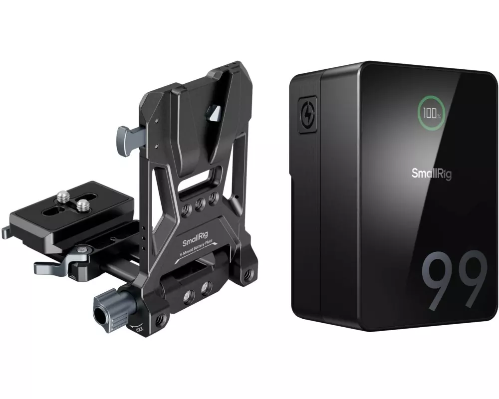 Smallrig Videokamera-Akku VB99 Pro Kit V-Mount-Akkuplatte