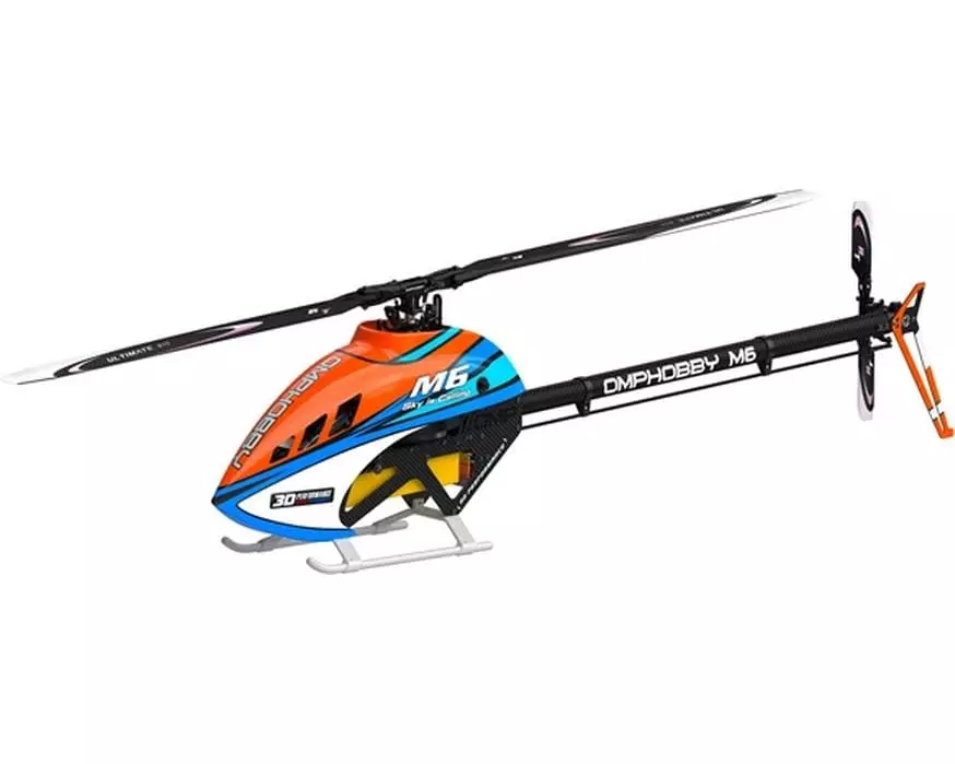 OMPHobby Helikopter M6 Cosmic-Orange Bausatz und Rotorblätter