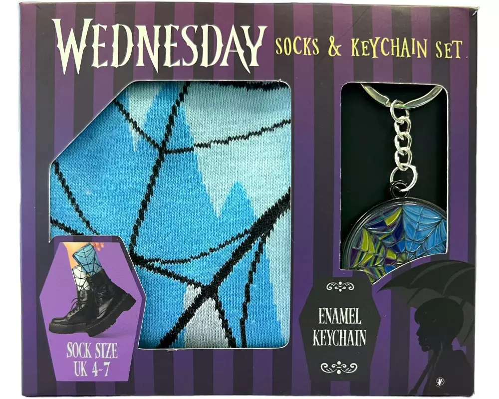 Thumbs Up! Wednesday Socken & Schlüsselanhänger Set