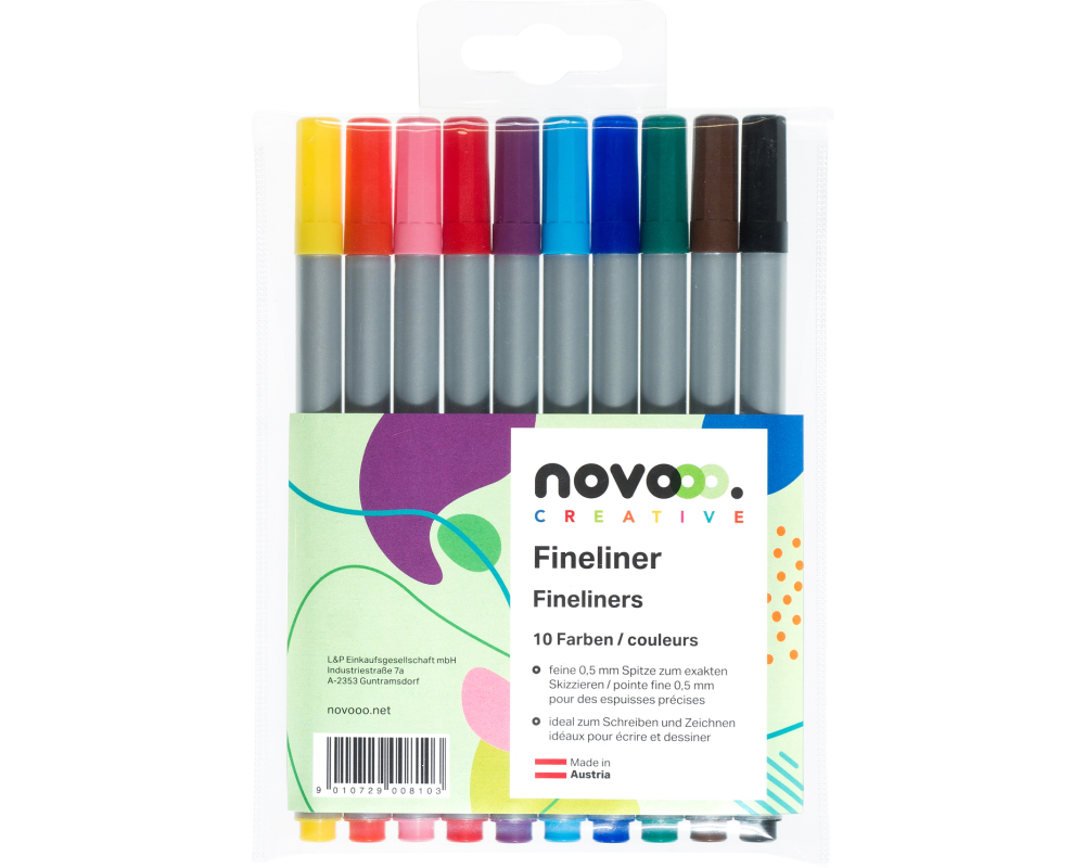 NOVOOO Finlinerset 0.5mm 21123 assortiert 10 Stück