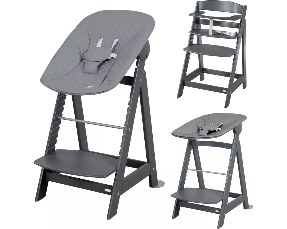 roba Treppenhochstuhl Set 2in1 Born Up Anthrazit