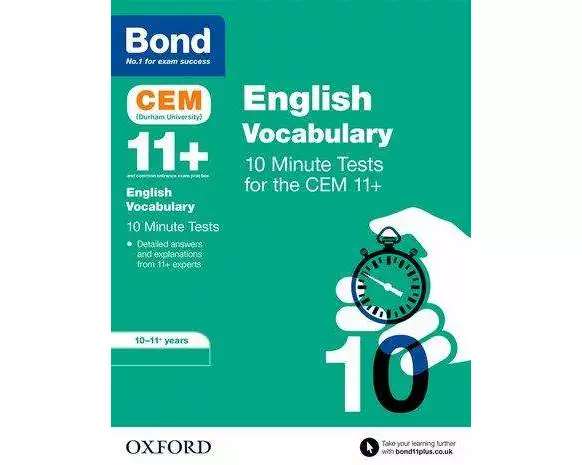 Bond 11+ CEM Vocabulary 10 Minute Tests: Ready for the 2026 Cambridge Select Insight exam