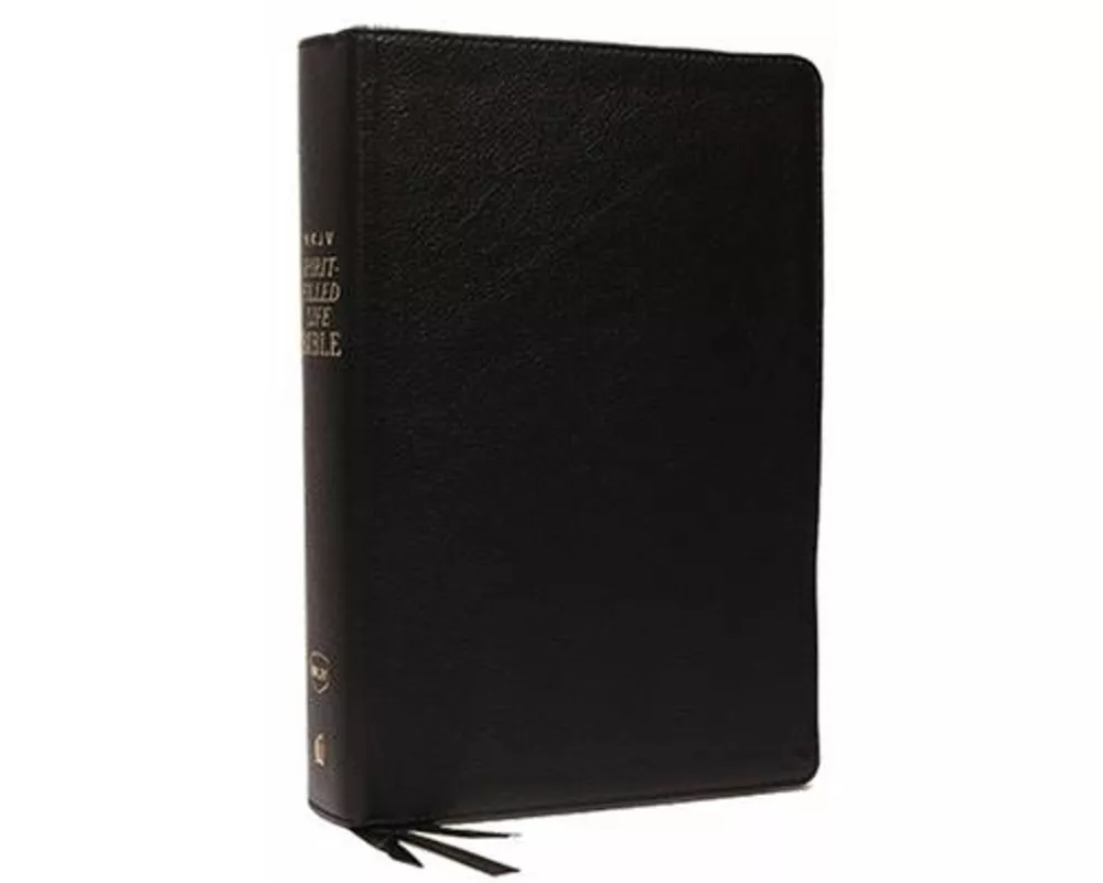 NKJV, Spirit-Filled Life Bible, Third Edition, Genuine Leather, Black, Thumb Indexed, Red Letter, Comfort Print