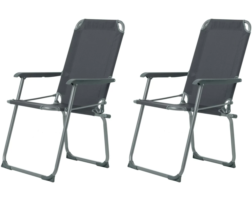 KOOR Campingstuhl Comodo Grigio, 2 Stück