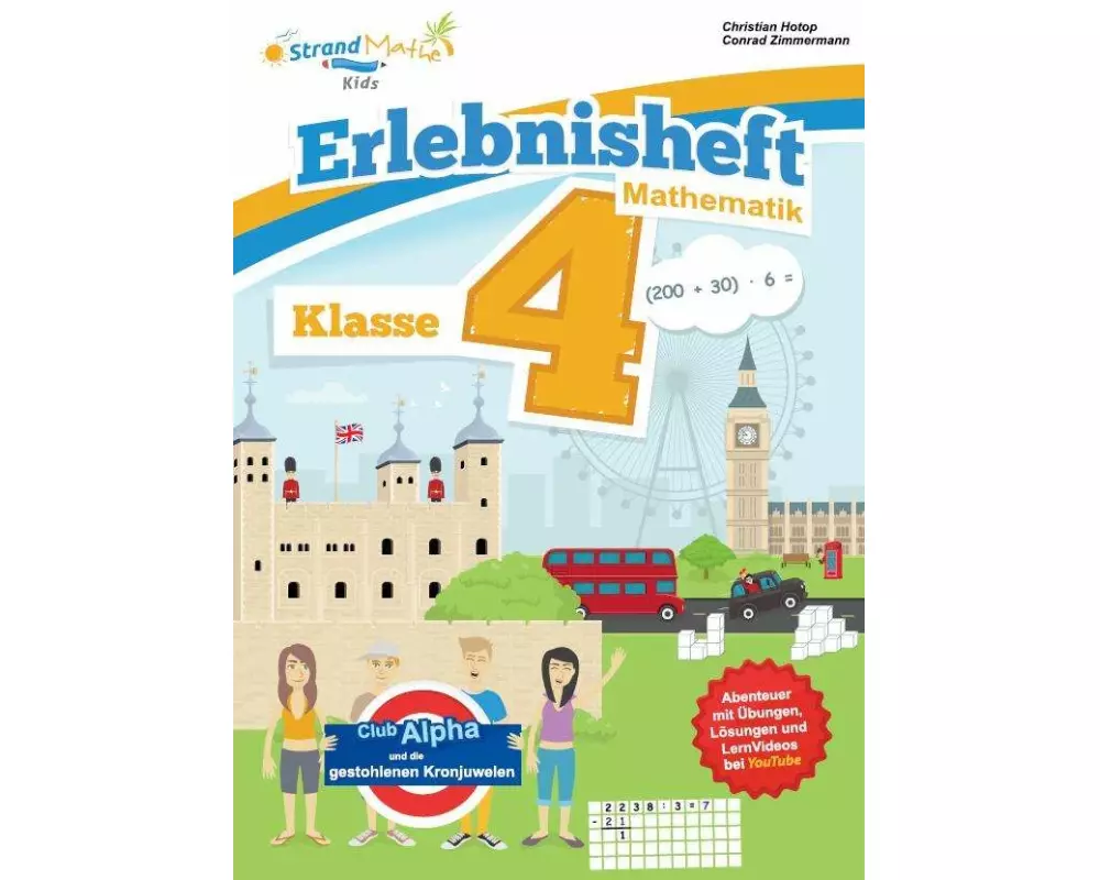 StrandMathe Mathematik Übungsheft Klasse 4 - Erlebnisheft - Rechnen bis 1 Million