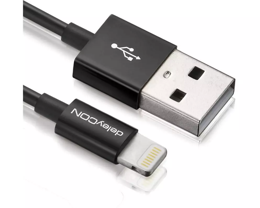 deleyCON USB 2.0-Kabel USB-A - Lightning 2 m