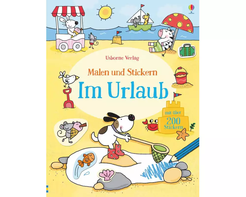 Malen und Stickern: Im Urlaub