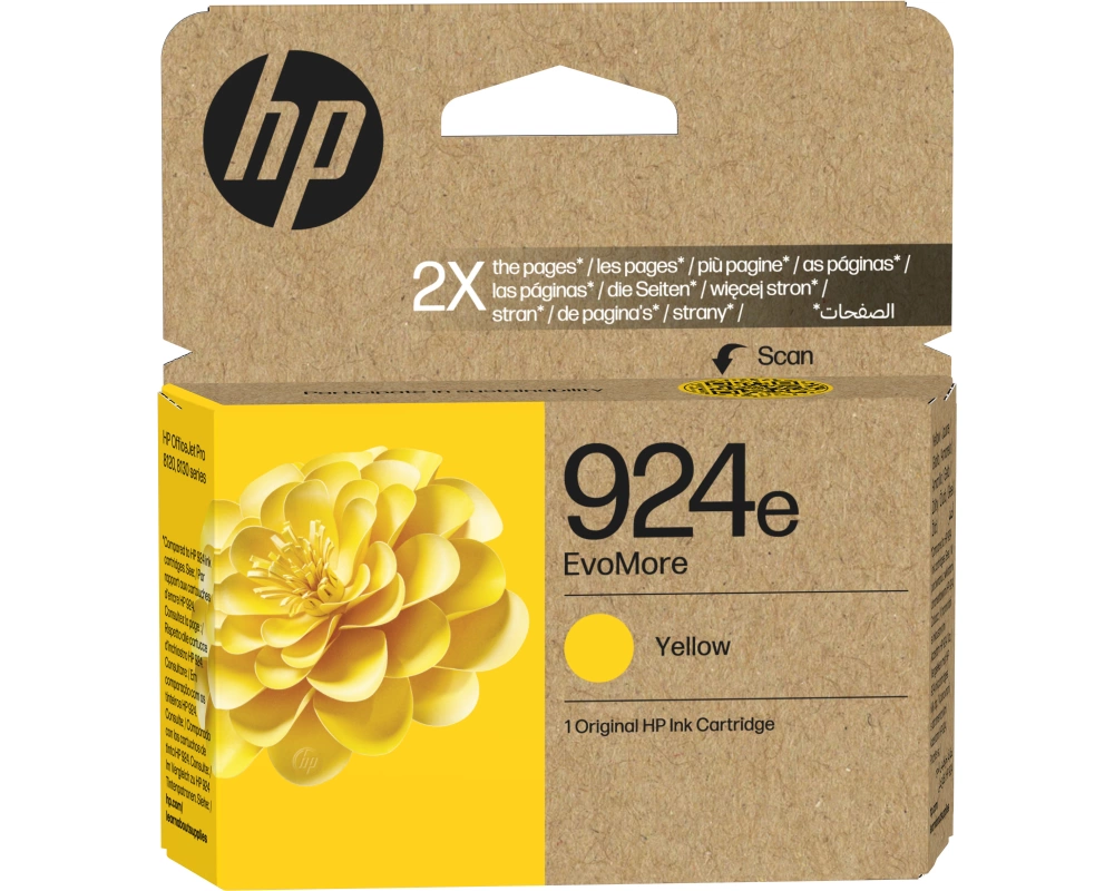 HP Tintenpatrone 924e yellow 4K0U9NE#LS1 OfficeJet Pro 8120/8130 800 S.