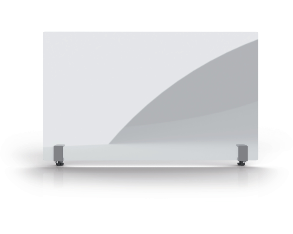 MAGNETOPLAN Hygienewand 1000x600mm 11029100 Acrylglas, mit Klemmhalter