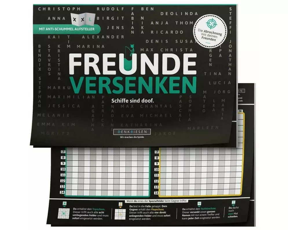 FREUNDE VERSENKEN - "Schiffe sind doof" - Schiffe versenken neu aufgelegt