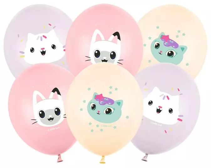 Partydeco Luftballon Gabbys Dollhouse 6 Stück