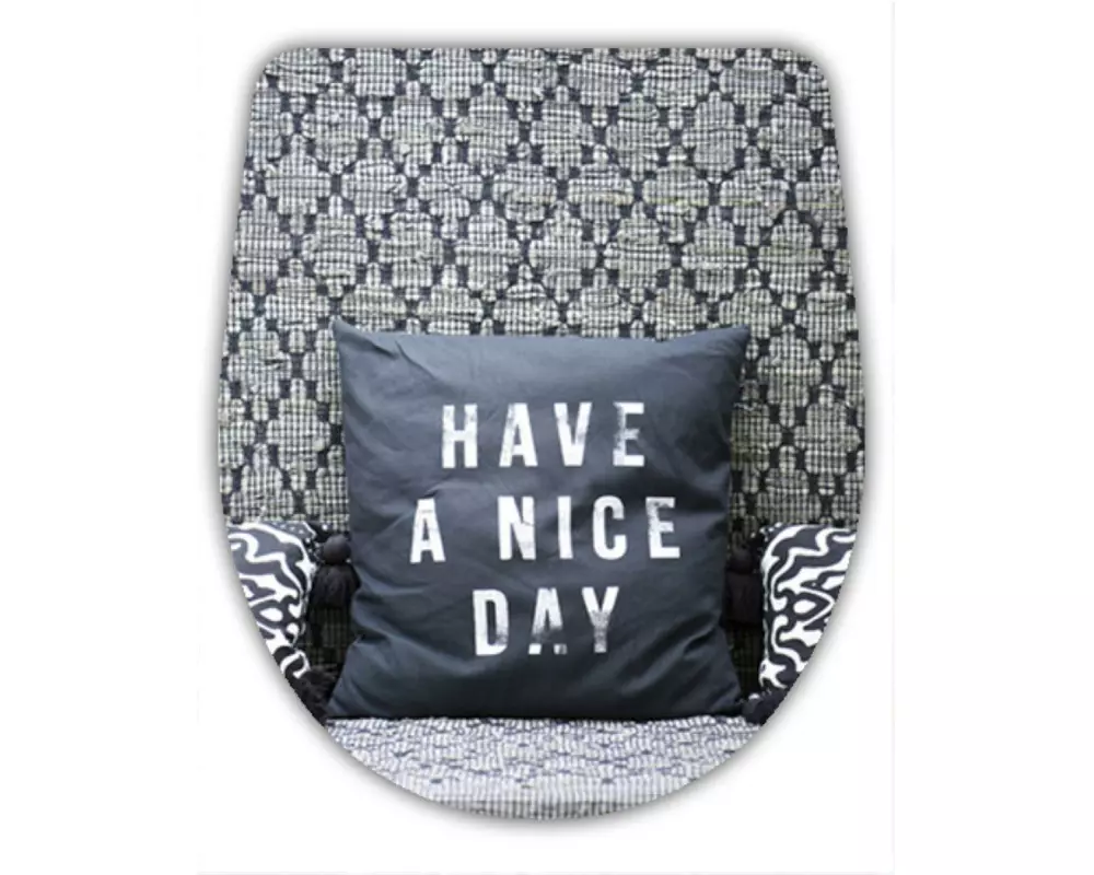 diaqua Toilettensitz Arles Nice Day Grau/Weiss