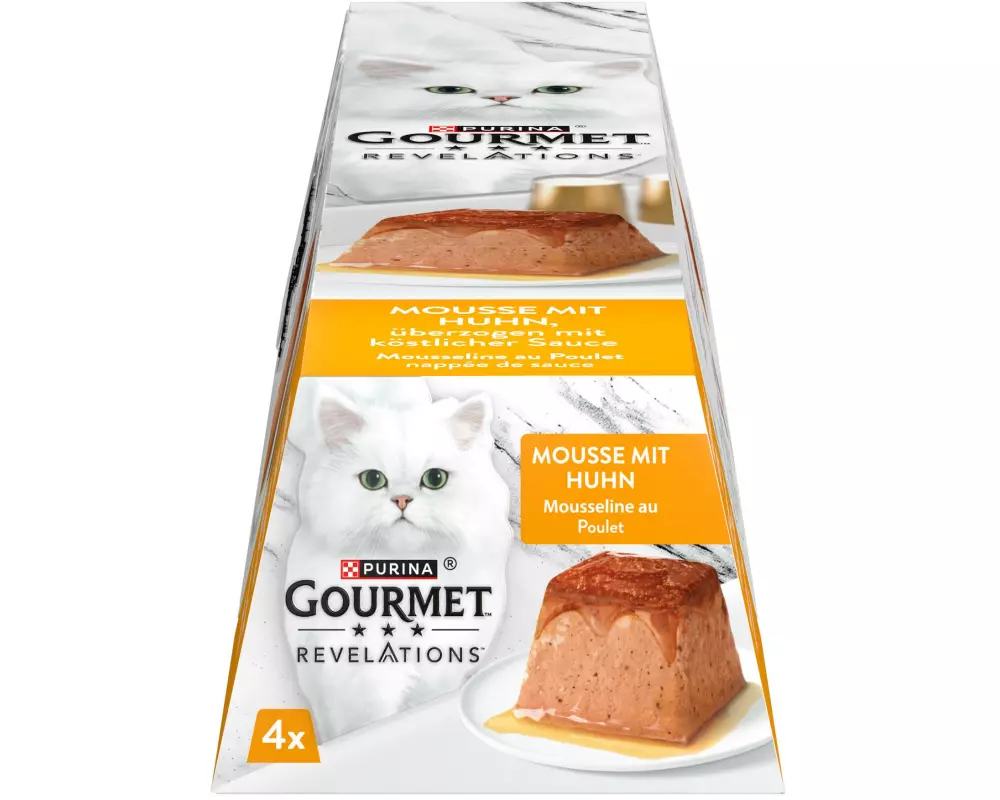 Purina Gourmet Nassfutter Revelations Mousse mit Huhn und Sauce 4 x 57 g