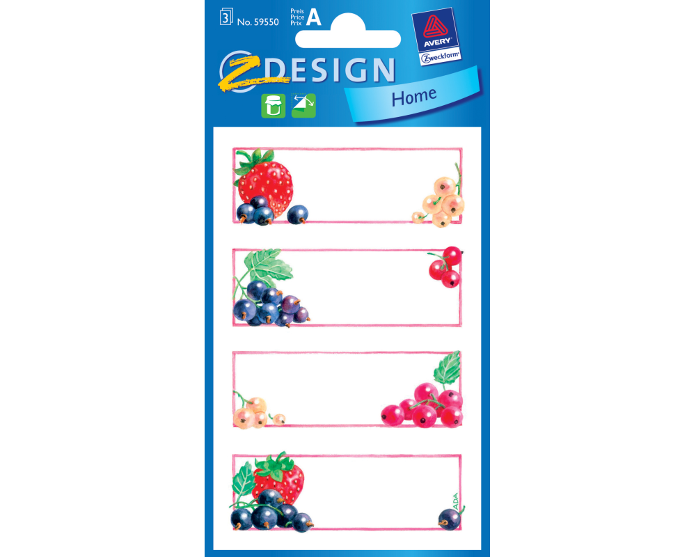 Z-DESIGN Sticker Home 59550 Früchte 3 Stück