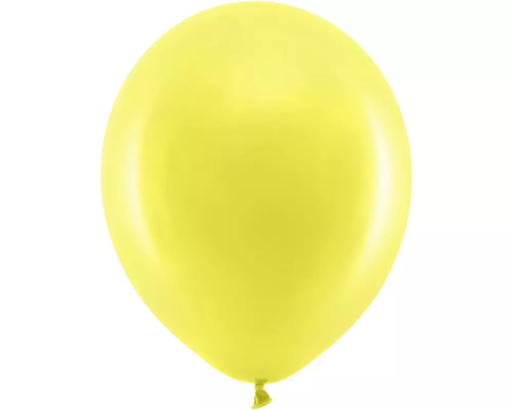 Partydeco Luftballon Uni Rainbow Pastel 10 Stück, Gelb, Ø 30 cm