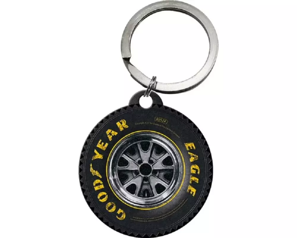Nostalgic Art Schlüsselanhänger Good Year Ø 4 cm, Schwarz/Gelb