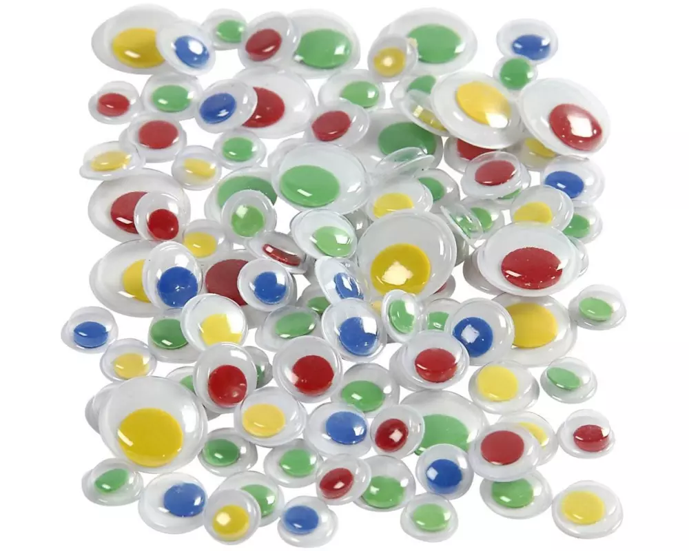 Creativ Company Wackelaugen 30 Stück, 8 + 10 + 14 mm