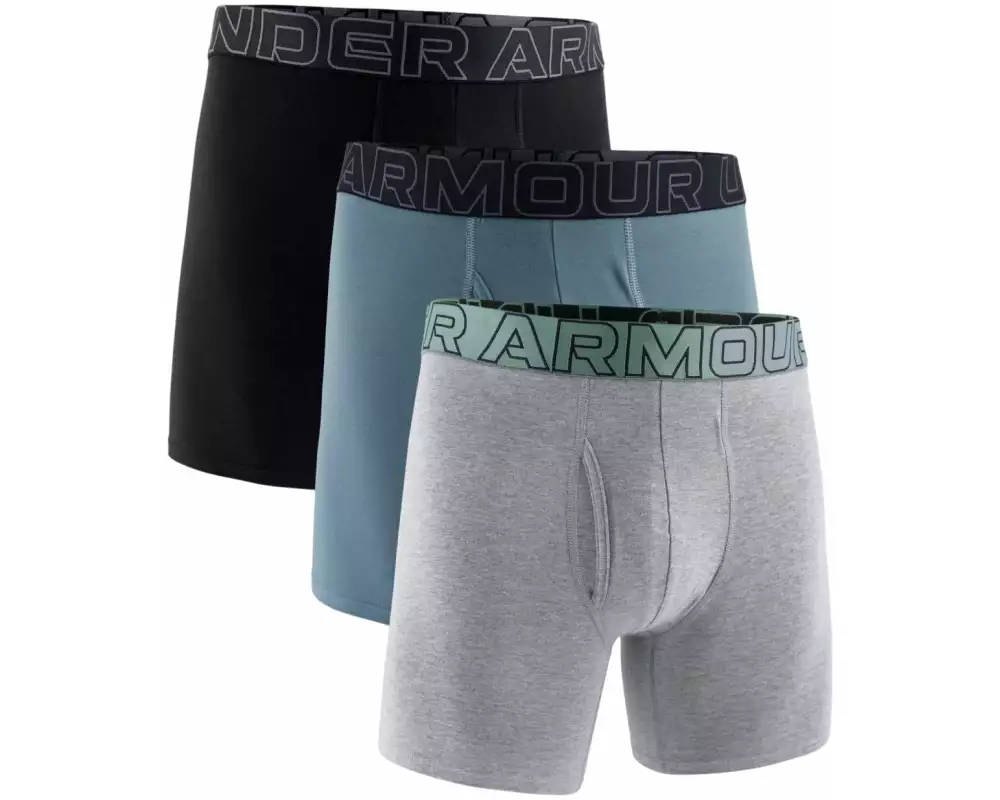 UNDER ARMOUR Boxershorts 3 Pack Blau/Schwarz/Grau, L