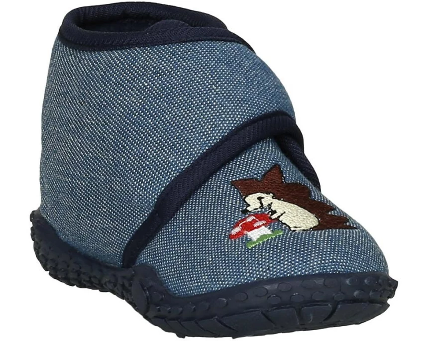 Playshoes Hausschuhe Igel Gr. 22/23, Jeansblau
