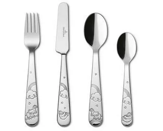 Villeroy & Boch Kinderbesteckset Walk Elephant 4-teilig, Silber