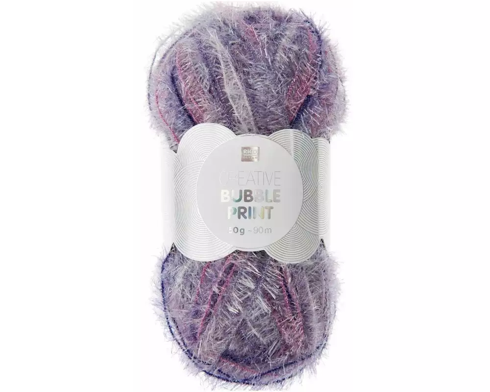 Rico Design Wolle Creative Bubble Print 50 g, Violett
