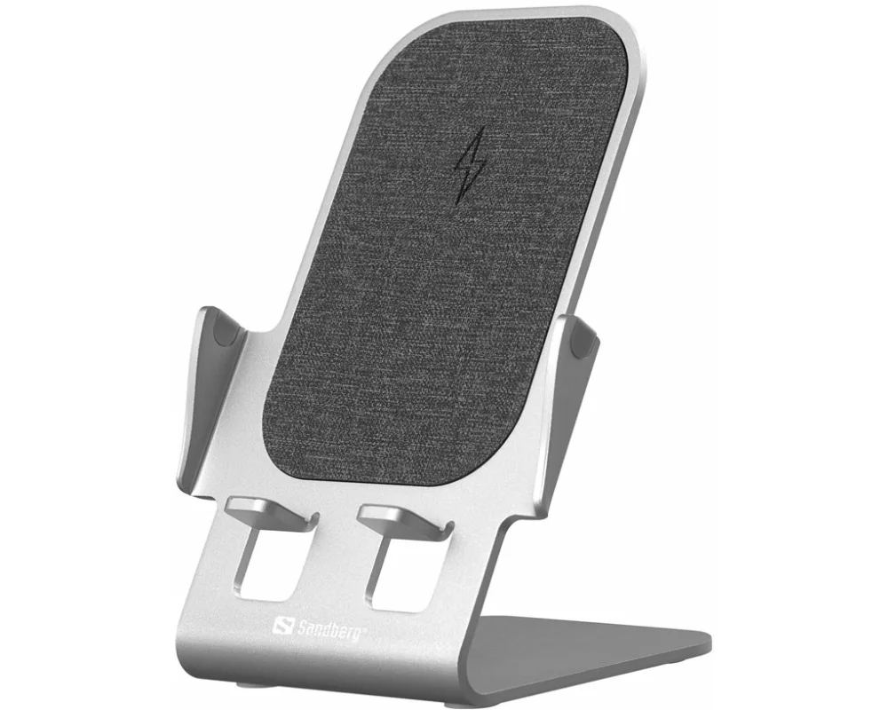 Sandberg Wireless Charger Stand, 15W, Alu