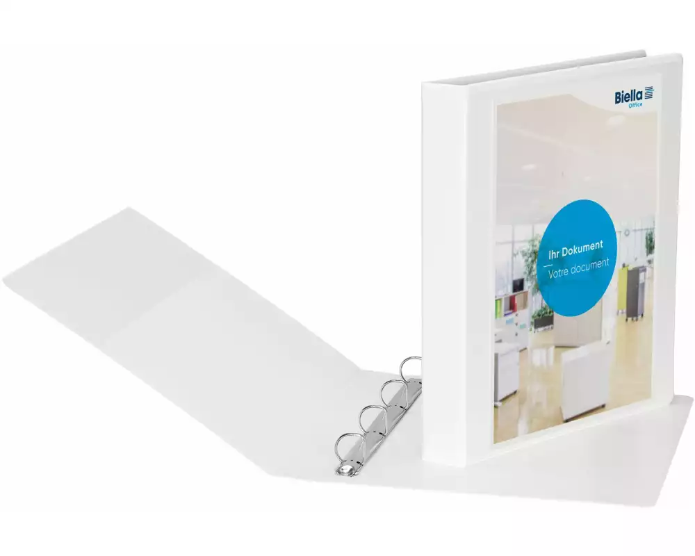 Biella Zeigebuch Creative XL 3.5 cm 4 Ringe, Weiss