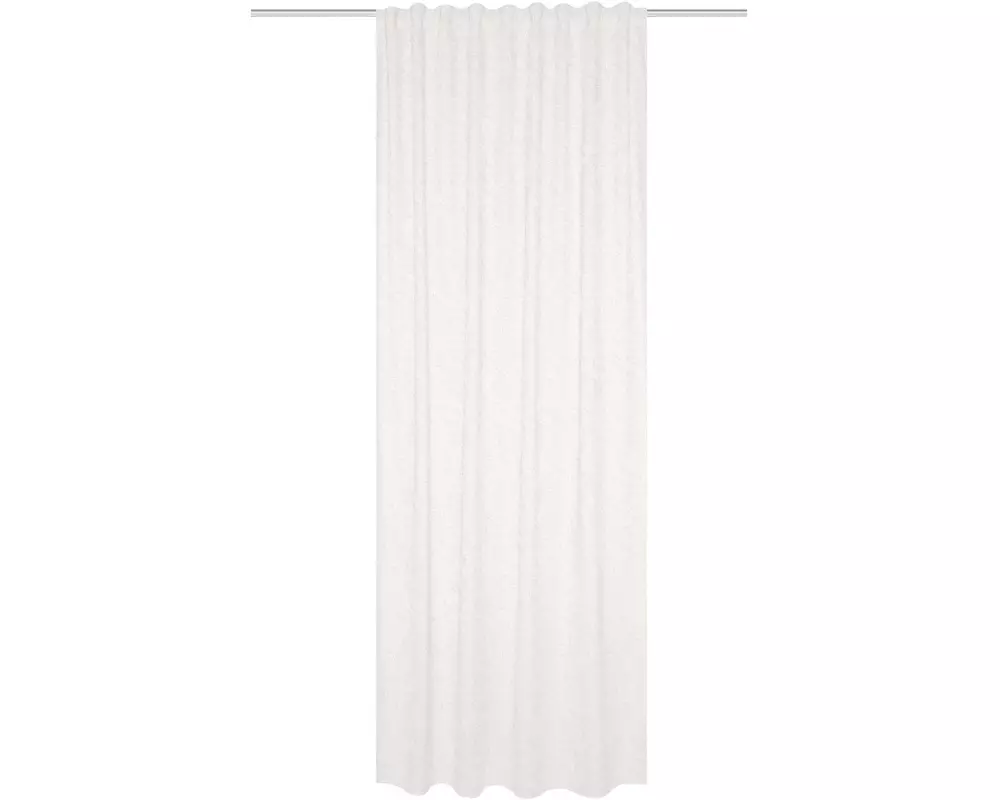 Stotz Decor AG Nachtvorhang mit Faltenband Flocki 135 cm x 245 cm, Weiss