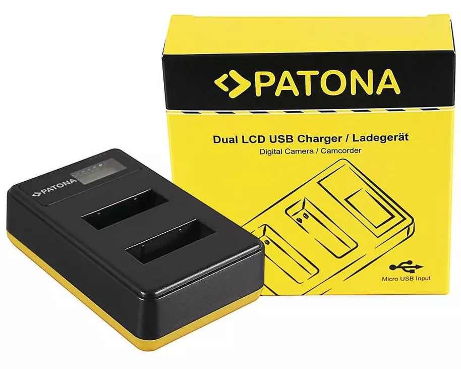 Patona Ladegerät Dual LCD USB Sony NP-BX1